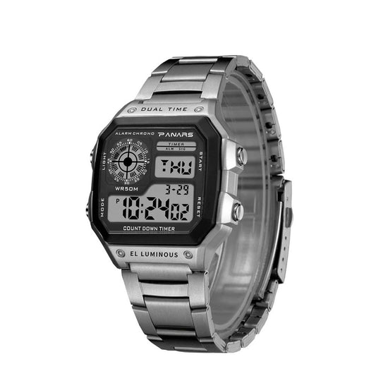 SYNOKE 8113 Digital Watch with Stainless Steel Strap