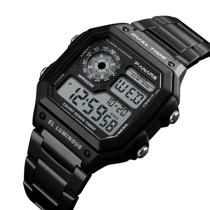 Luxury Unisex Digital Sport Watch | Shock-Resistant, Hardened Acrylic Crystal & Complete Calendar