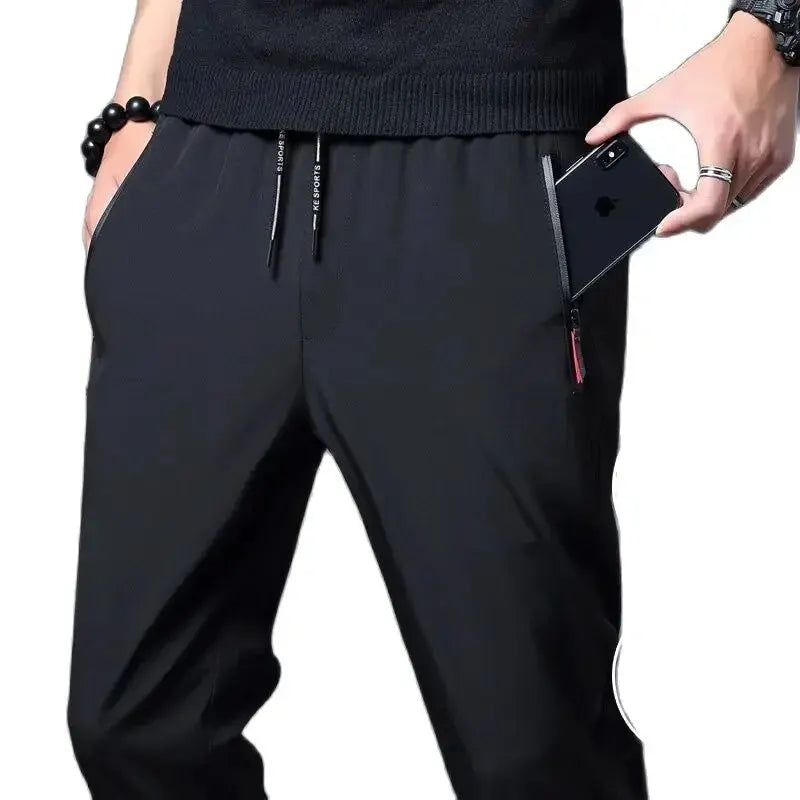 Smart Casual Men's Trousers | Straight Cut, Elastic Comfort & Breathable Weave