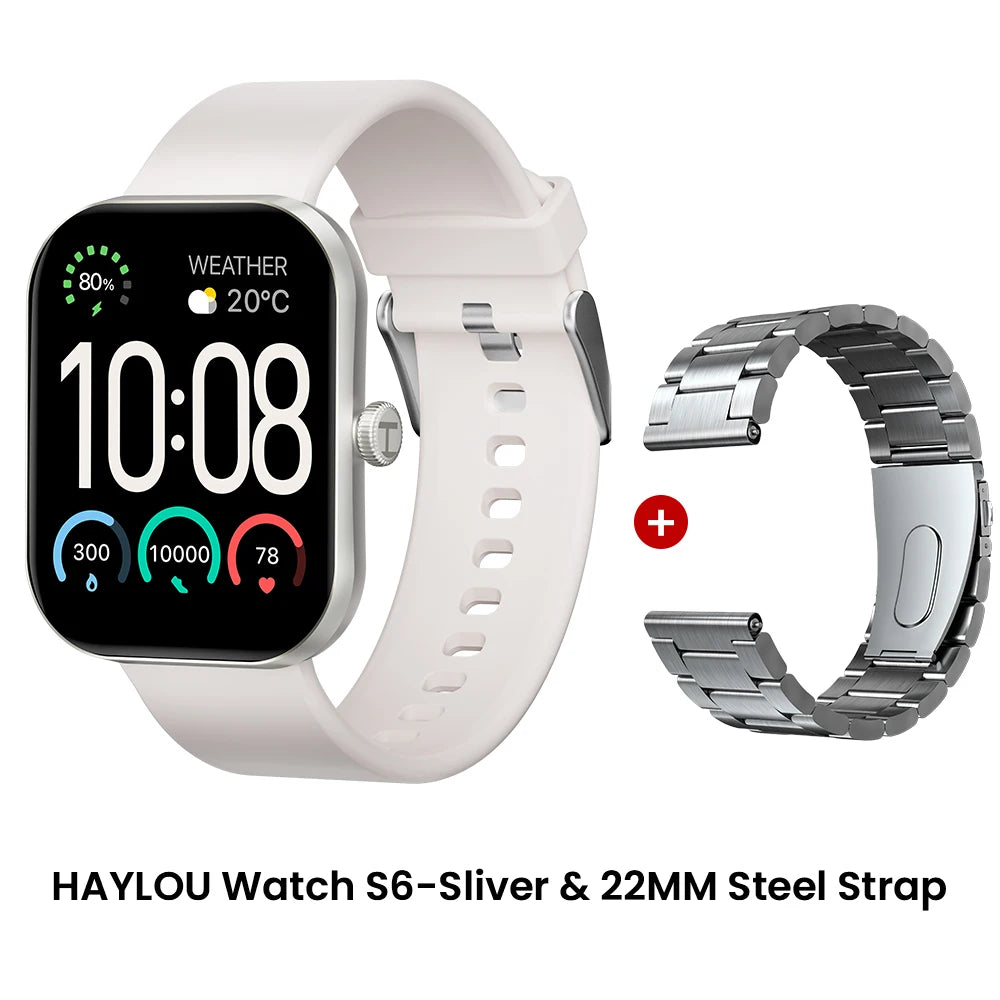 Haylou Watch S6 Smartwatch | 2.01" HD Display, Bluetooth Calling & 127 Sport Modes