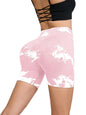 Women's Seamless High-Waist Yoga Shorts | Buttery-Soft Nylon Blend, Hip-Lifting & Tie-Dye Print
