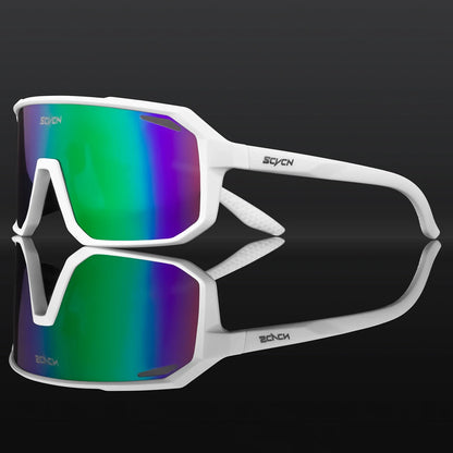 SCVCN Photochromic Cycling Glasses Bike Mountain Bicycle Golf UV400 Sunglasses Sport Protection Glasses for Men Women Baseball