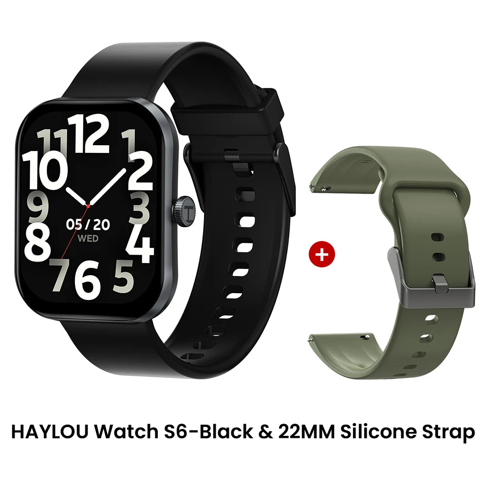 Haylou Watch S6 Smartwatch | 2.01" HD Display, Bluetooth Calling & 127 Sport Modes
