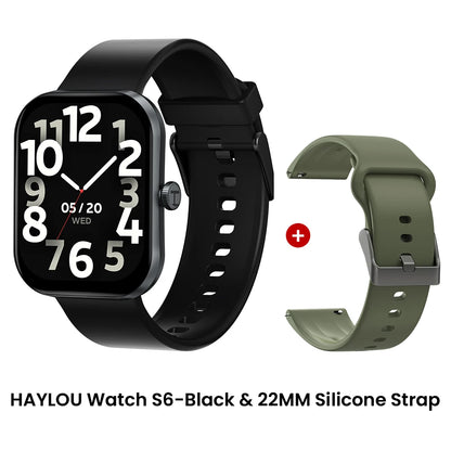 Haylou Watch S6 Smartwatch | 2.01" HD Display, Bluetooth Calling & 127 Sport Modes