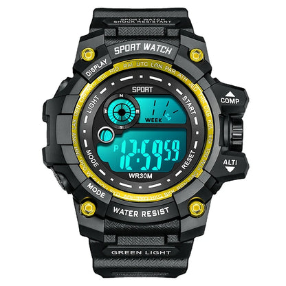 50mm Tactical Digital Sports Watch | Luminous Display, High-Impact Polymer & Splash-Resistant