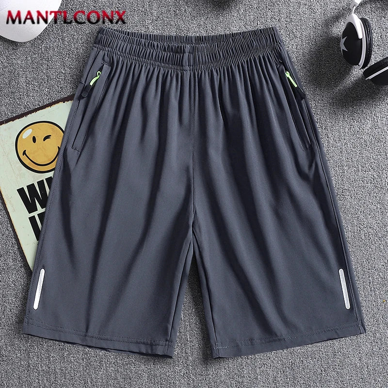 Men's Premium Quick-Dry Athletic Shorts | Elastic Waist, Secure Zipper Pocket & Stretch Fit