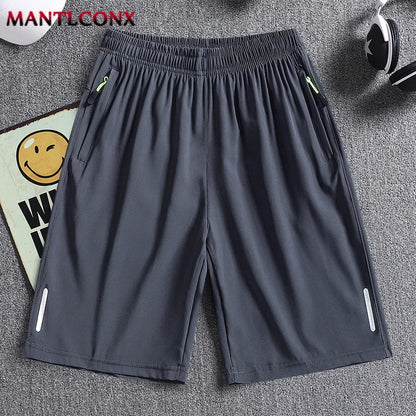 Men's Premium Quick-Dry Athletic Shorts | Elastic Waist, Secure Zipper Pocket & Stretch Fit