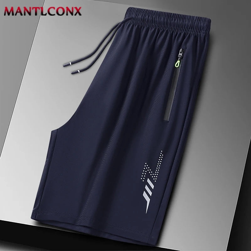 Men's Premium Quick-Dry Athletic Shorts | Elastic Waist, Secure Zipper Pocket & Stretch Fit