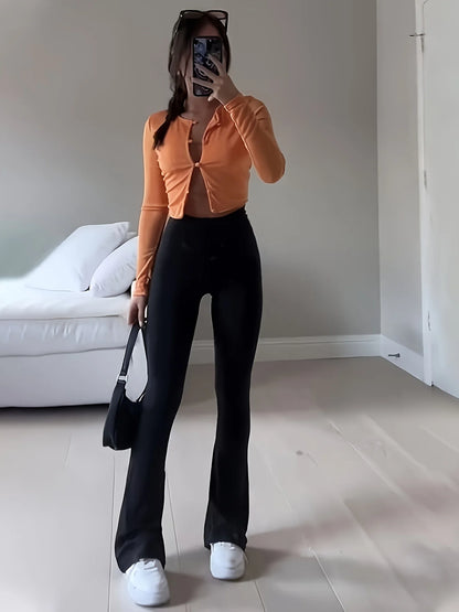 Premium Stretch Ankle Pants for Women | Buttery-Soft Poly-Spandex Blend, High-Rise & Flattering Fit