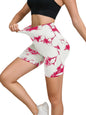 Women's Seamless High-Waist Yoga Shorts | Buttery-Soft Nylon Blend, Hip-Lifting & Tie-Dye Print