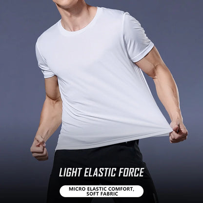 Men's Athletic Dry-Fit T-Shirt | Quick-Dry Polyester Sports Top for Gym, Running & Football