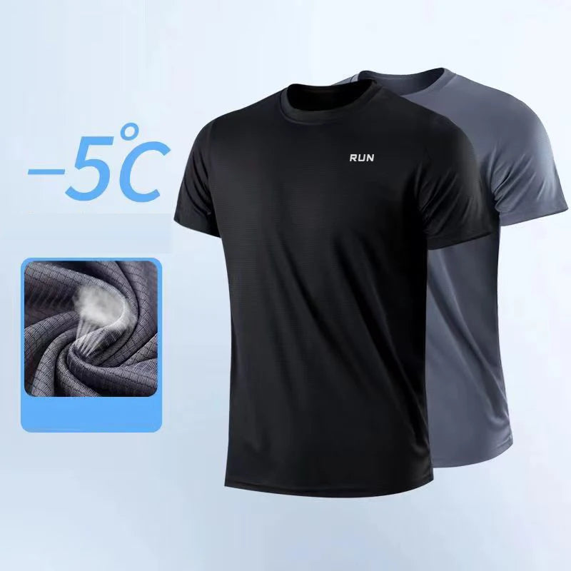 Men's Athletic Dry-Fit T-Shirt | Quick-Dry Polyester Sports Top for Gym, Running & Football