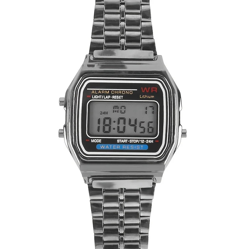 Wecin Fashion Wristwatch | Modern Asymmetric Shape, Glass Dial & LED Multifunction