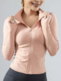 Elegant Athletic Track Jacket for Women | Breathable Quick-Dry Polyester, Anti-Shrink & Snug Fit