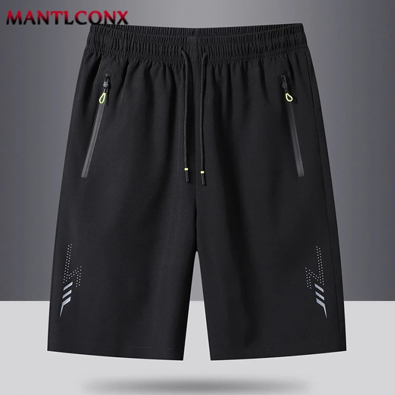 Men's Premium Quick-Dry Athletic Shorts | Elastic Waist, Secure Zipper Pocket & Stretch Fit