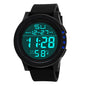 YIKAZE 55mm Digital Sports Watch | 50M Water Resistant, LED Backlight & Silicone Strap
