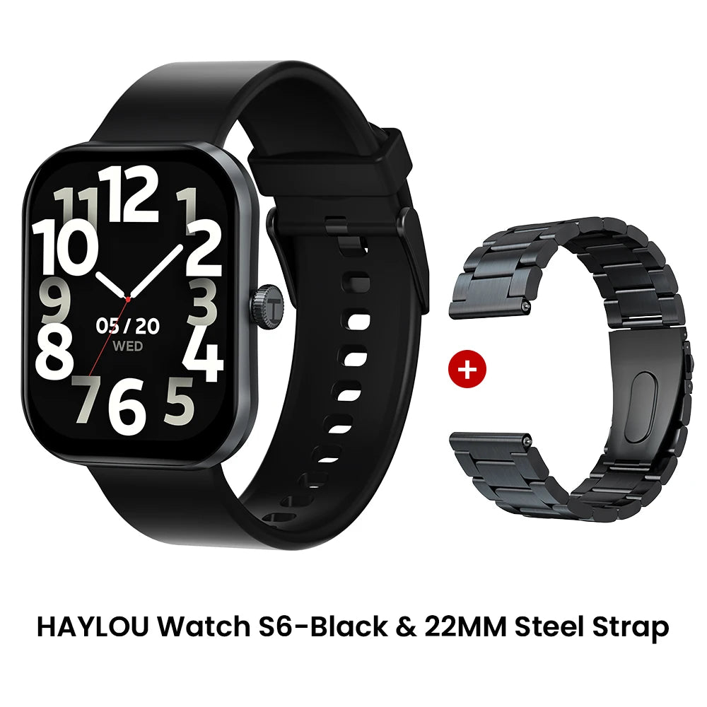 Haylou Watch S6 Smartwatch | 2.01" HD Display, Bluetooth Calling & 127 Sport Modes