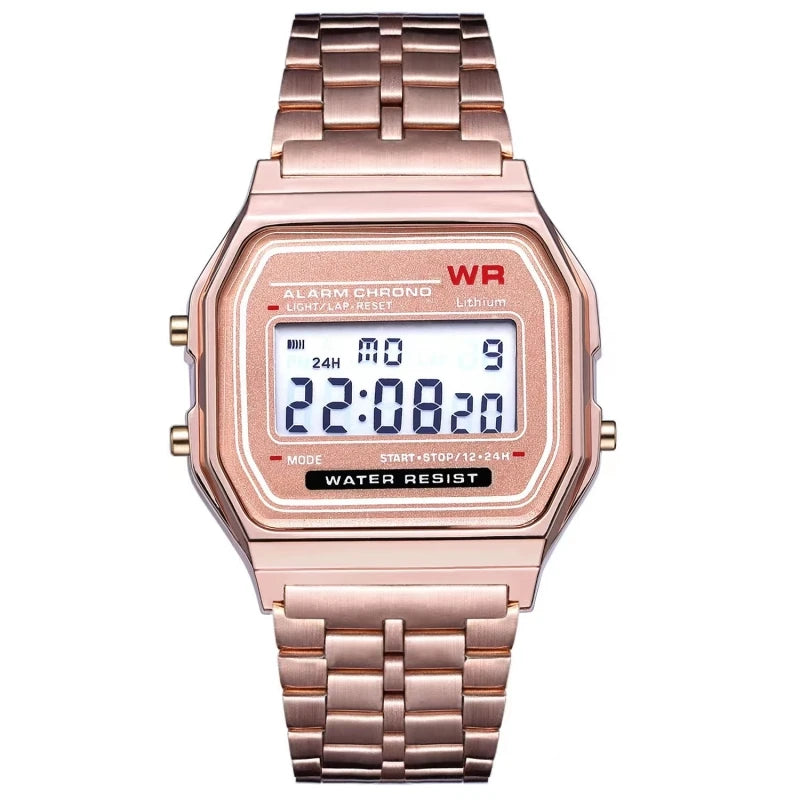 Wecin Fashion Wristwatch | Modern Asymmetric Shape, Glass Dial & LED Multifunction