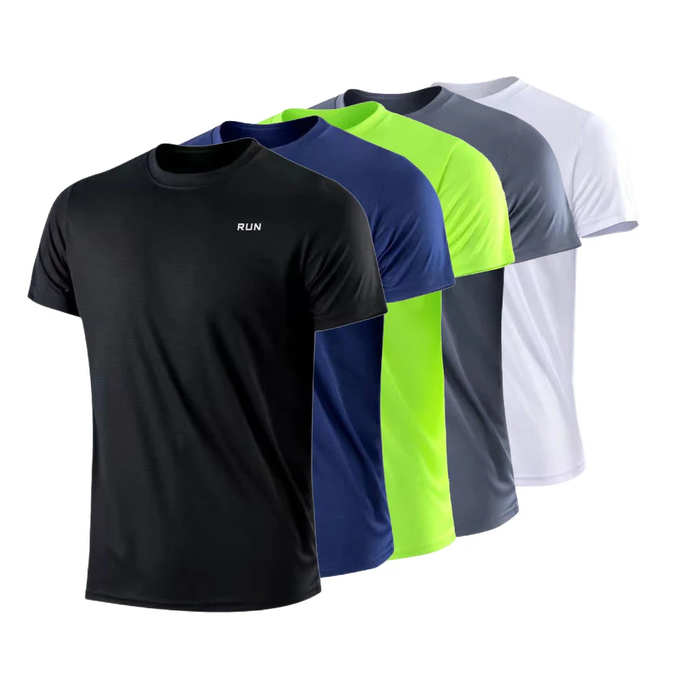 Men's Athletic Dry-Fit T-Shirt | Quick-Dry Polyester Sports Top for Gym, Running & Football