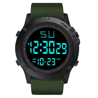 YIKAZE 55mm Digital Sports Watch | 50M Water Resistant, LED Backlight & Silicone Strap