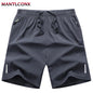 Men's Premium Quick-Dry Athletic Shorts | Elastic Waist, Secure Zipper Pocket & Stretch Fit