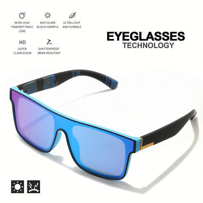2PCS Classic Colorful Sports Sunglasses - One-Piece Lens, UV400 Unisex for Outdoor, Travel & Daily