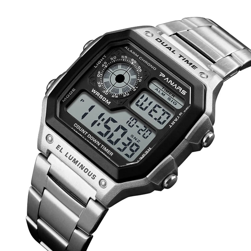 Luxury Unisex Digital Sport Watch | Shock-Resistant, Hardened Acrylic Crystal & Complete Calendar