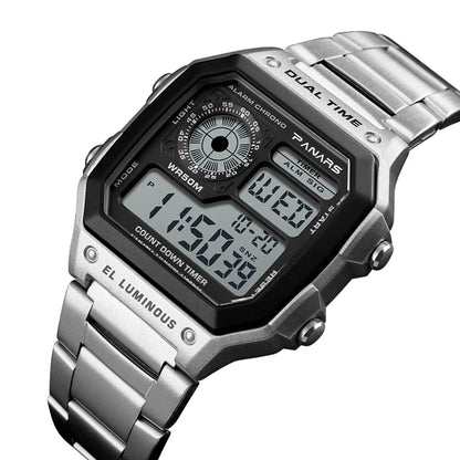 Luxury Unisex Digital Sport Watch | Shock-Resistant, Hardened Acrylic Crystal & Complete Calendar
