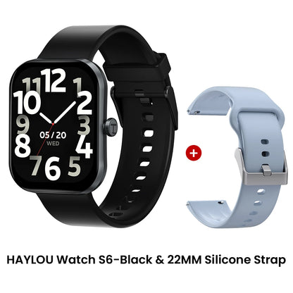 Haylou Watch S6 Smartwatch | 2.01" HD Display, Bluetooth Calling & 127 Sport Modes