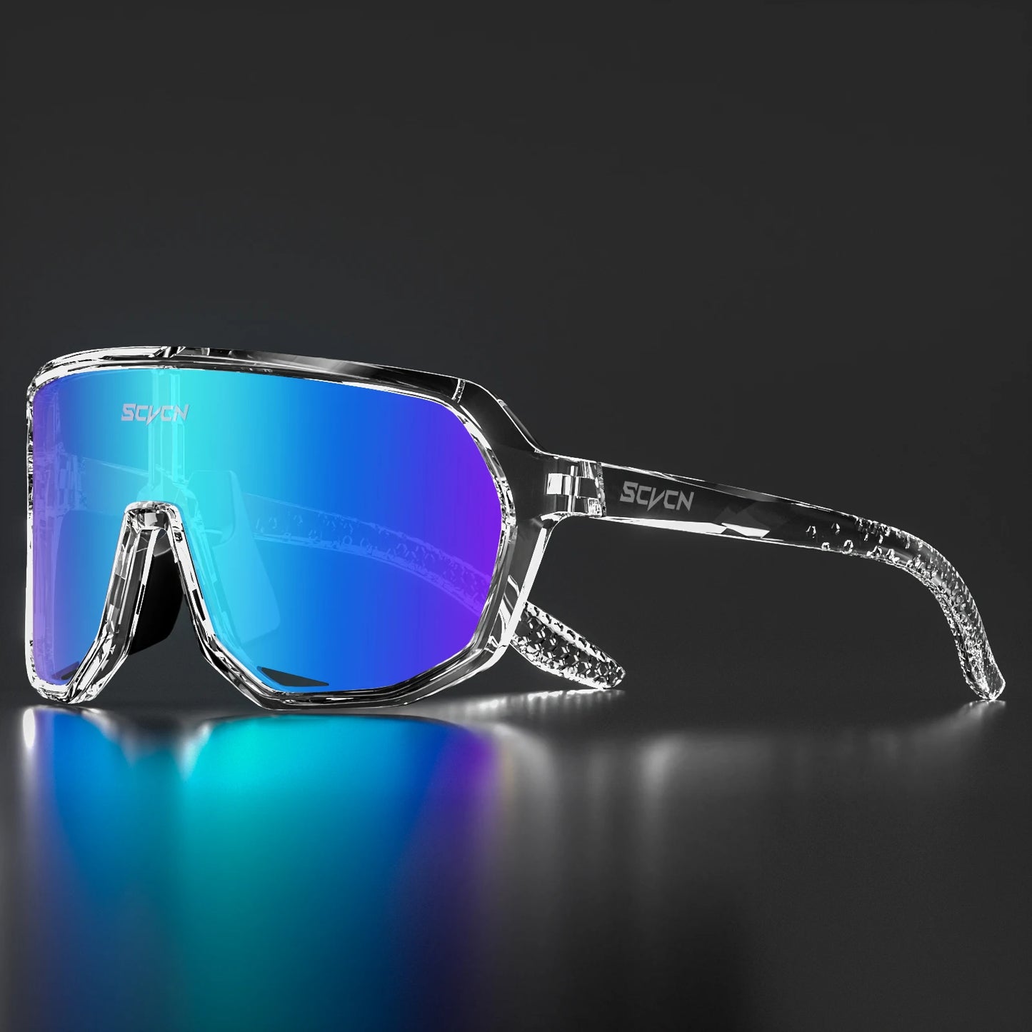SCVCN Photochromic Cycling Glasses Bike Mountain Bicycle Golf UV400 Sunglasses Sport Protection Glasses for Men Women Baseball
