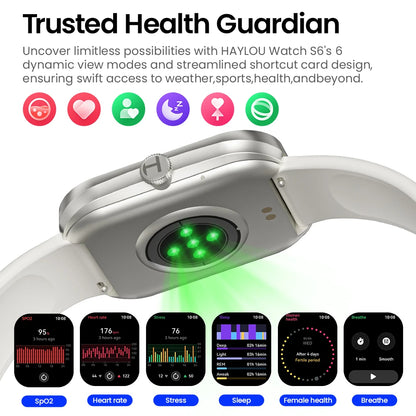 Haylou Watch S6 Smartwatch | 2.01" HD Display, Bluetooth Calling & 127 Sport Modes