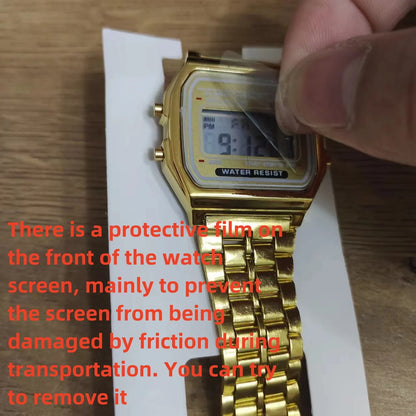 Wecin Fashion Wristwatch | Modern Asymmetric Shape, Glass Dial & LED Multifunction