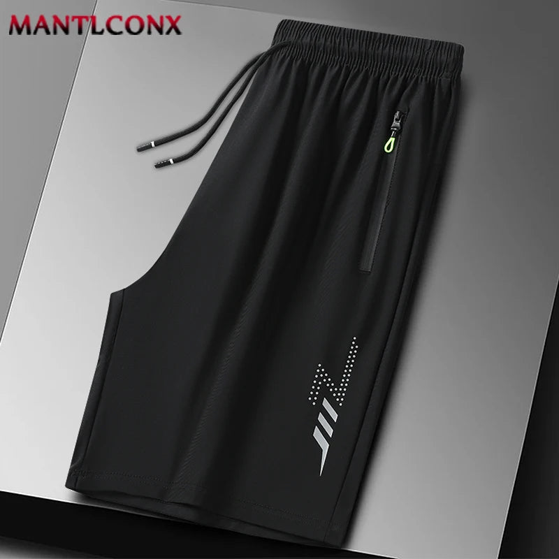 Men's Premium Quick-Dry Athletic Shorts | Elastic Waist, Secure Zipper Pocket & Stretch Fit