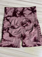 Women's Seamless High-Waist Yoga Shorts | Buttery-Soft Nylon Blend, Hip-Lifting & Tie-Dye Print