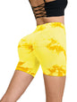 Women's Seamless High-Waist Yoga Shorts | Buttery-Soft Nylon Blend, Hip-Lifting & Tie-Dye Print