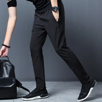 Smart Casual Men's Trousers | Straight Cut, Elastic Comfort & Breathable Weave