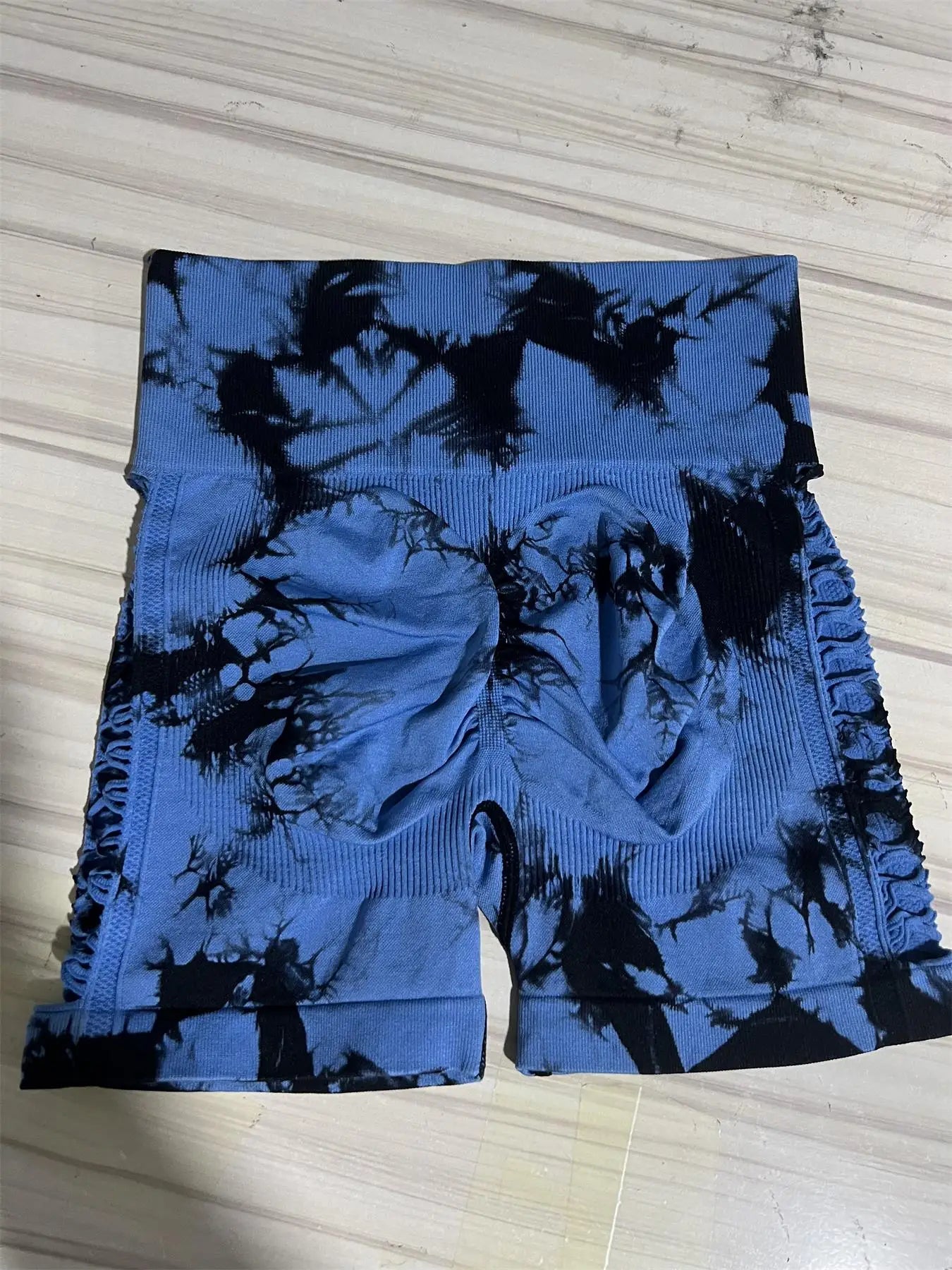 Women's Seamless High-Waist Yoga Shorts | Buttery-Soft Nylon Blend, Hip-Lifting & Tie-Dye Print