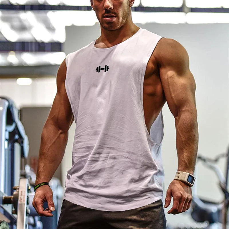 Men's Athletic Cotton Tank Top | Gym Workout Sleeveless Shirt, Moisture-Wicking