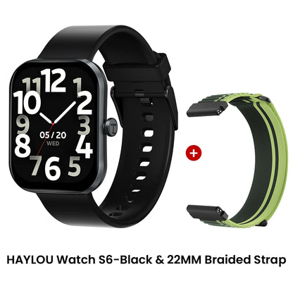 Haylou Watch S6 Smartwatch | 2.01" HD Display, Bluetooth Calling & 127 Sport Modes
