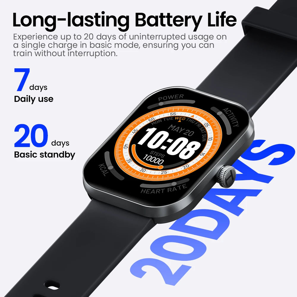 Haylou Watch S6 Smartwatch | 2.01" HD Display, Bluetooth Calling & 127 Sport Modes