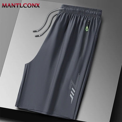 Men's Premium Quick-Dry Athletic Shorts | Elastic Waist, Secure Zipper Pocket & Stretch Fit