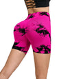 Women's Seamless High-Waist Yoga Shorts | Buttery-Soft Nylon Blend, Hip-Lifting & Tie-Dye Print