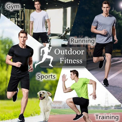 Men's Athletic Dry-Fit T-Shirt | Quick-Dry Polyester Sports Top for Gym, Running & Football