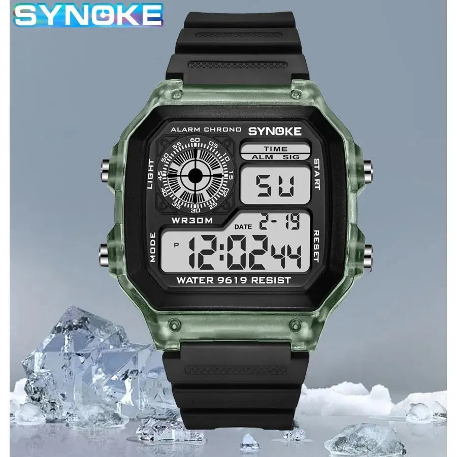 SYNOKE 9619 Digital Sports Watch | Ultra-Lightweight 42g, Shock-Resistant & Splash-Proof