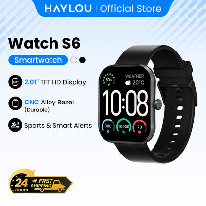 Haylou Watch S6 Smartwatch | 2.01" HD Display, Bluetooth Calling & 127 Sport Modes