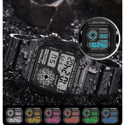 SYNOKE 9619 Digital Sports Watch | Ultra-Lightweight 42g, Shock-Resistant & Splash-Proof