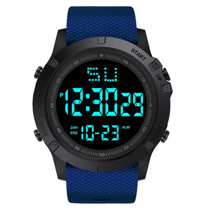 YIKAZE 55mm Digital Sports Watch | 50M Water Resistant, LED Backlight & Silicone Strap