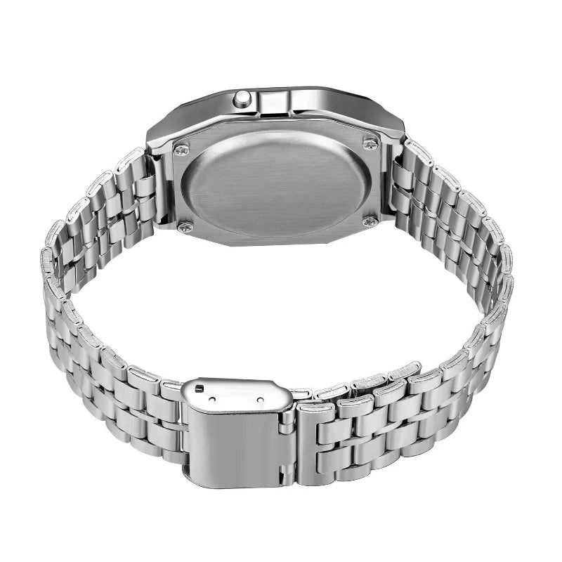 Wecin Fashion Wristwatch | Modern Asymmetric Shape, Glass Dial & LED Multifunction