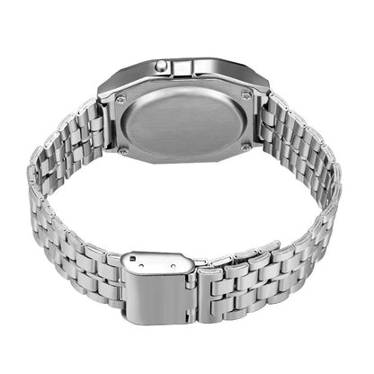 Wecin Fashion Wristwatch | Modern Asymmetric Shape, Glass Dial & LED Multifunction