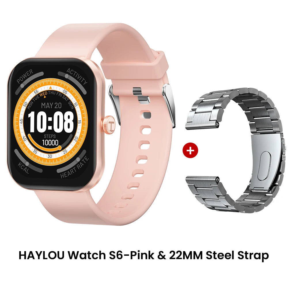 Haylou Watch S6 Smartwatch | 2.01" HD Display, Bluetooth Calling & 127 Sport Modes